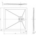 Душ корито ROUGH Stone, 80-90 см, тъмно сиво